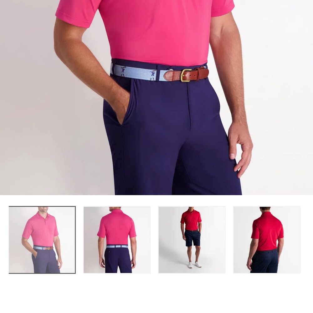 Fairway & Greene Tech Polo Coral Pink Shirt Size L - Picture 6 of 7